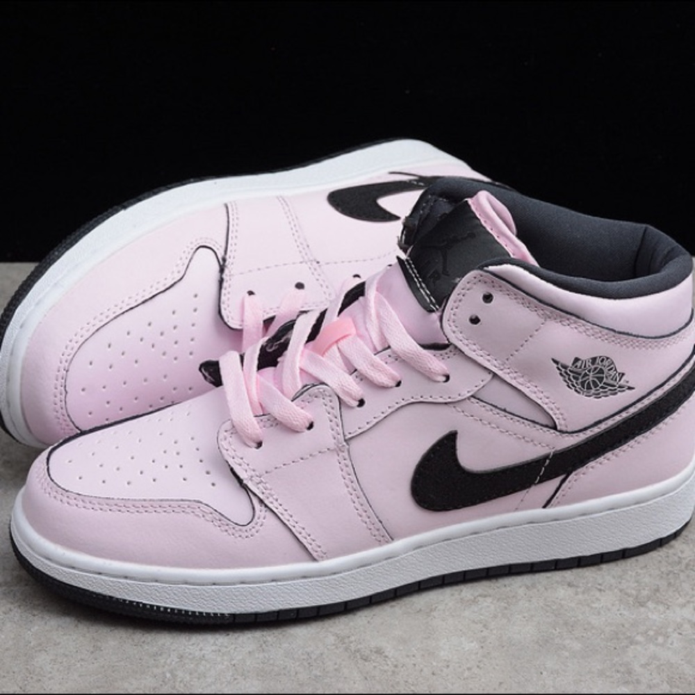 WOMENS JORDAN 1 PINK BLACK GLITTER